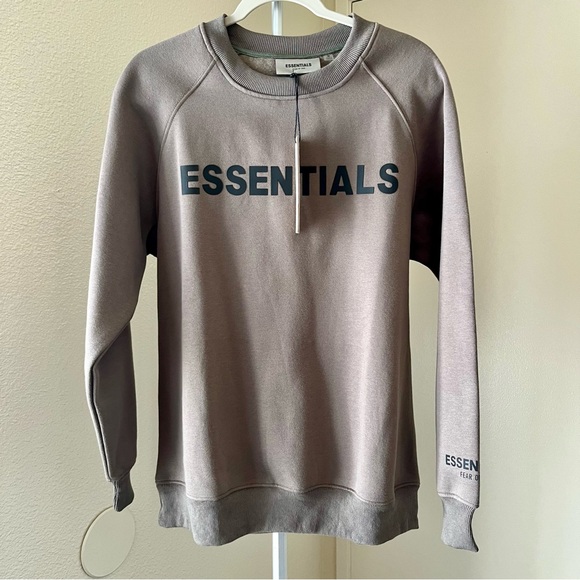 Essentials Fear Of God Crewneck Sweatshirt Taupe Dead Stock Size M NWT - Picture 1 of 12